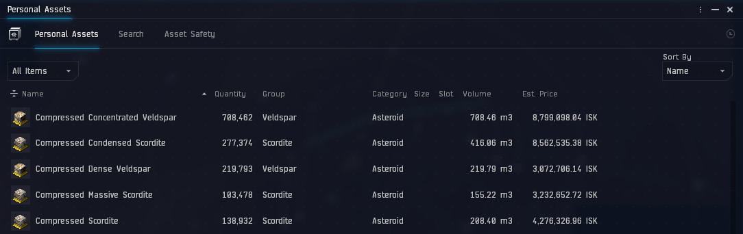 Copy personal assets in-game